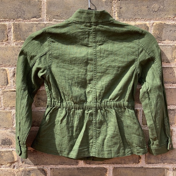 Old Navy, Girls S, Army Green Jacket, Linen Blend - Picture 4 of 13